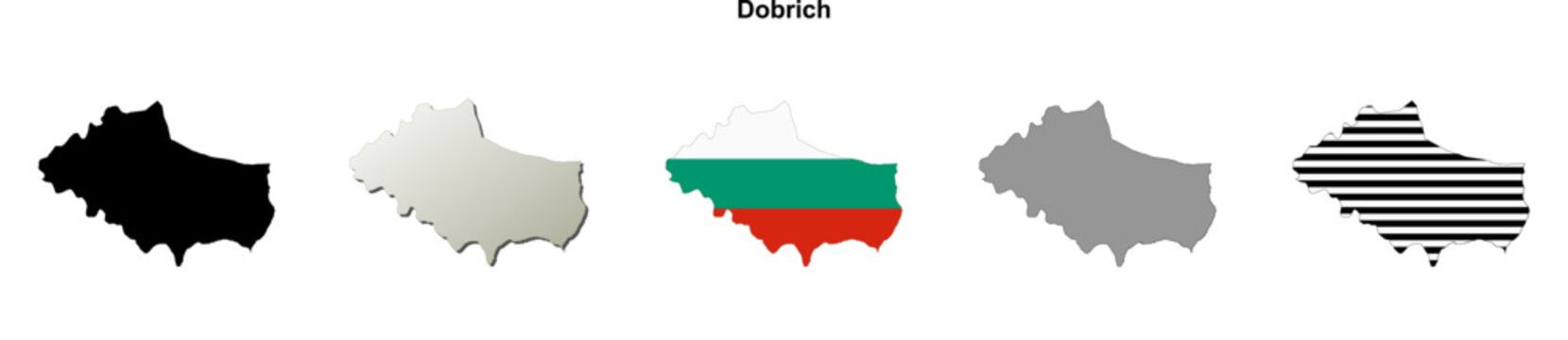 Dobrich blank outline map set