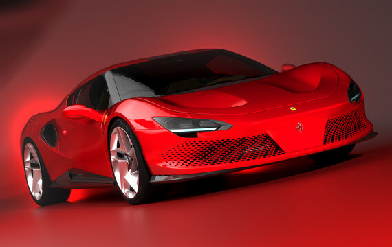  Ferrari SP48 Unica in a photo studio