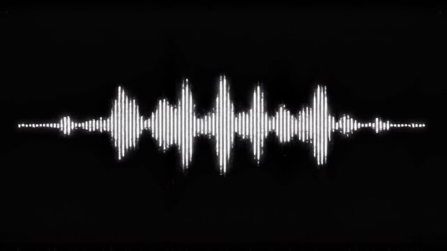 Audio waveform evolving from silence to complex soundscapes against a dark background with subtle cinematic motion