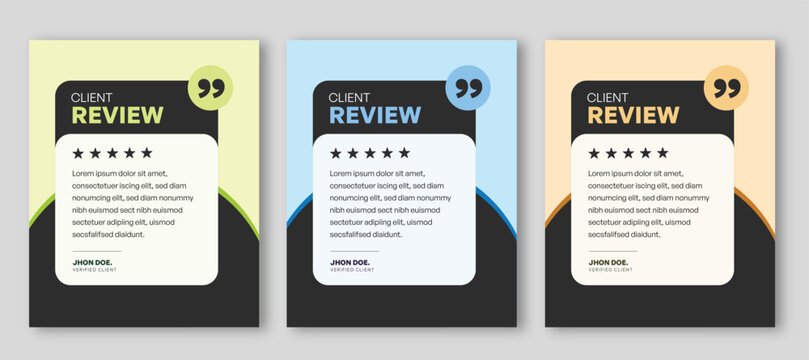 Client Review Testimonial Template, Modern Customer Feedback Post, Editable Quote Card, Professional Social Media Review Design