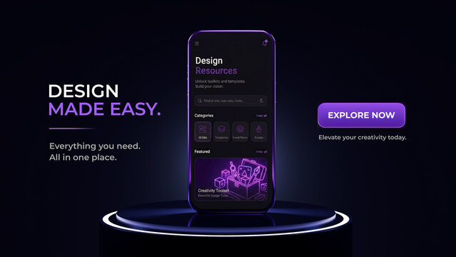 Modern 3D Mobile App Promo