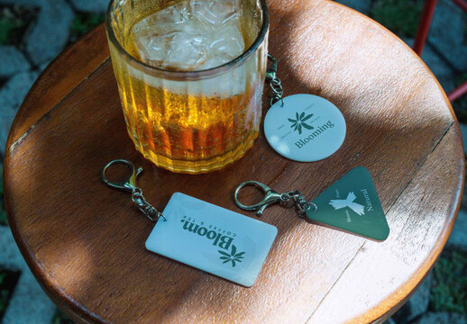 Acrylic Keychain Mockup
