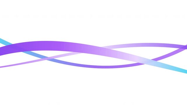 Abstract flowing waves of vibrant purple and blue colors creating a dynamic and modern digital design element on a clean white background, symbolizing fluid motion and connectivity