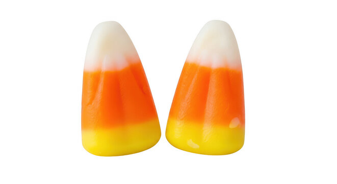 Two candy corn pieces