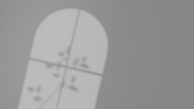 Architectural drawing detail on gray background. Looped animation