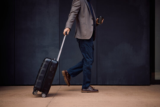 Unrecognizable entrepreneur on business travel.