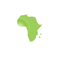 A green silhouette map of the African continent representing Africa, geography, travel, location, and regional identity. © MDMEHEDIHASAN