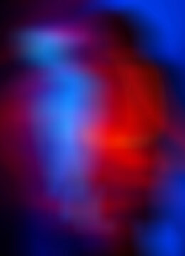 Abstract blurred neon background in blue and red