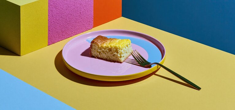 Golden blondie dessert centered in a bright, festive flyer design celebrating Blonde Brownie Day with lively colors and joyful composition.