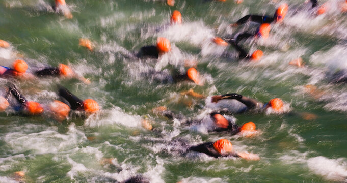 Austria, Lake Mondsee, Swimming competition