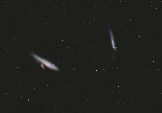 Whale Galaxy and Hockey Stick Galaxy in Canes Venatici