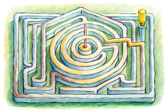 colorful maze background