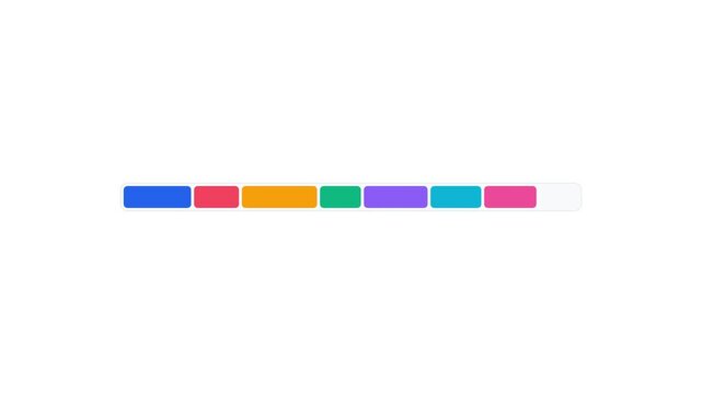 A Colorful Multi-Colored Progress Loading Bar Animation