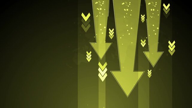 Abstract background with large downward arrows and small chevrons, showing decline falling trend or decrease animation