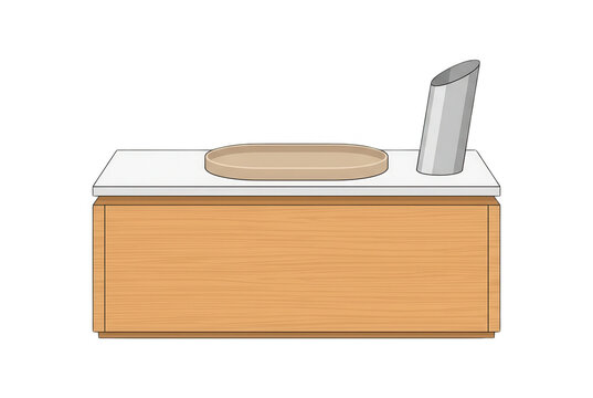 Illustration vectorielle d'un comptoir de r&eacute;ception en bois