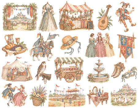 Renaissance Ren Faire Festival Party Market Set