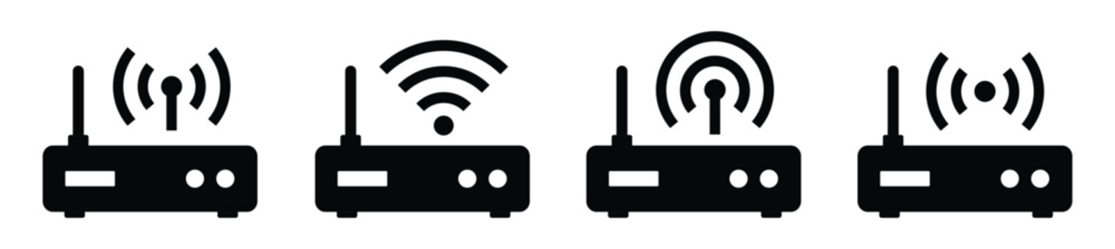 Wifi router connection icon illustration