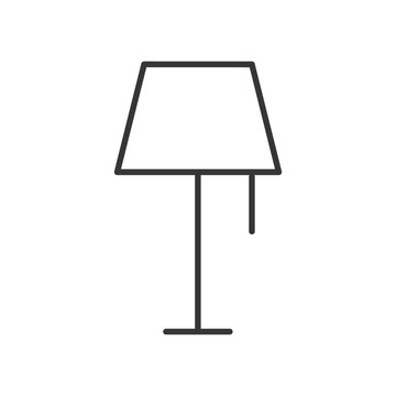 Lamp line icon. Editable stroke. Vector illustration