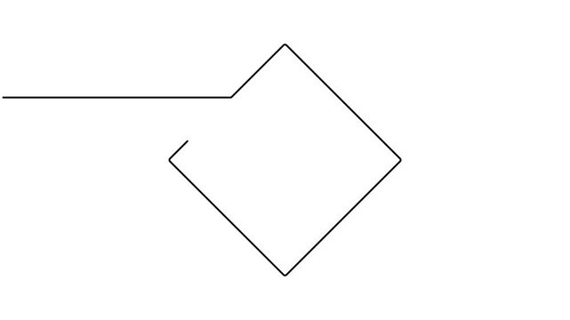 Animated diamond playing card icon sign continuous one line drawing moving on white background minimalist single art collection of classical entertainment figure animation