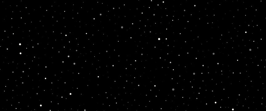 Simple background of starry dark sky scattered white dots vector illustration eps 10