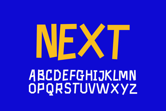 Bold Angular Alphabet Vector Letter Set for Logo Branding Poster and Typography Design