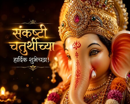 Divine Bal Ganesh Ganpati Bappa Ekdant Vinayak Idol Celebration During Ganesh Chaturthi with Sacred Devotion, Festive Joy, Blessings