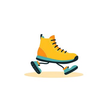 Hiking Boot Character Walking Vector Illustration for Outdoor Footwear
