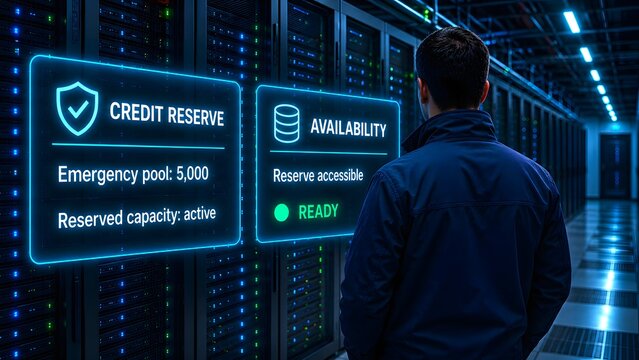 Credit reserve pool with capacity active and reserve accessible