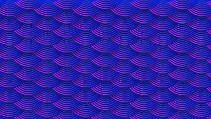 Blue and Purple Japanese Fish Scale Pattern Background © VIGNESH