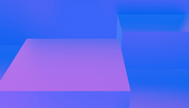 Abstract geometric blue and purple shapes in minimalist digital art