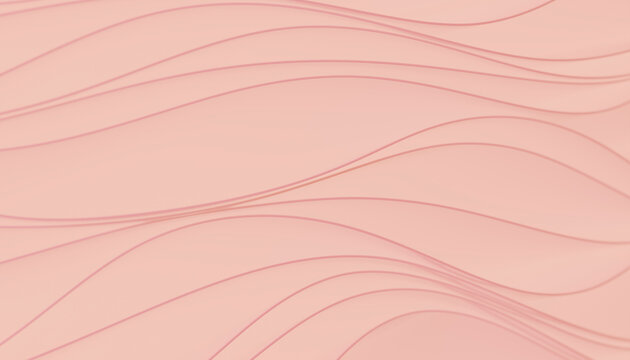 Abstract pink flowing curves with smooth wavy lines and soft texture