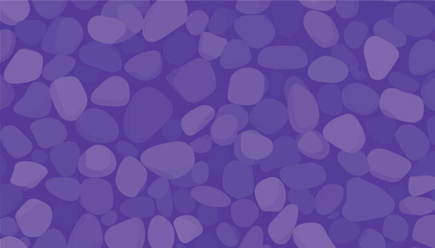 Vector purple pebbles seamless pattern, abstract stone texture background in violet shades. Perfect backdrop for modern banners, wallpapers, textile prints, and creative graphic design illustrations.