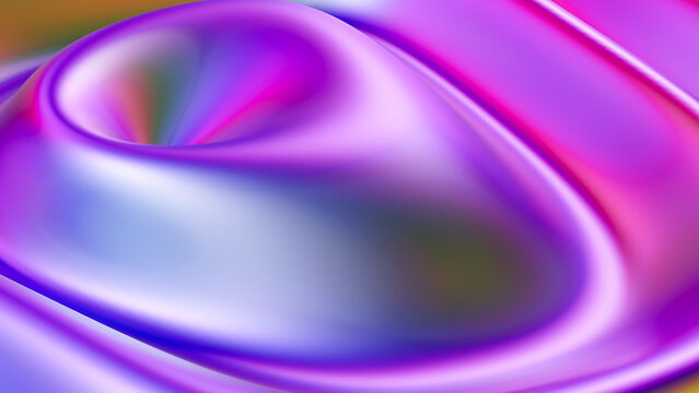Abstract colorful digital render with smooth fluid curves