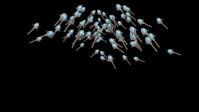 magic staff, wizard staff, wand, magic, fantasy, weapon, spell, sorcery, RPG, game asset, mystic, power, item, object, emoji, animation, motion graphics, black background, isolated, pixel art, retro, 