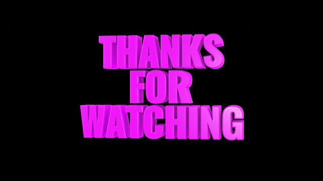 Thank's For Watching - with Alpha