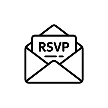 Rsvp invitation envelope icon