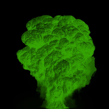 Green explosion effect 