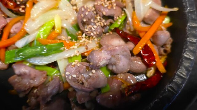 한국,음식,닭똥집,닭똥집볶음,South Korea, food, chicken gizzards, stir-fried chicken gizzards