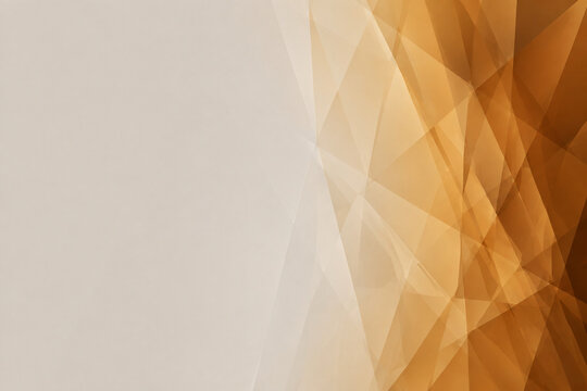 Layered amber topaz facets occupy the right side of a soft gray background with broad left copy space. generated by AI.