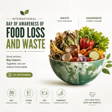International day of awareness of food loss and waste infographic