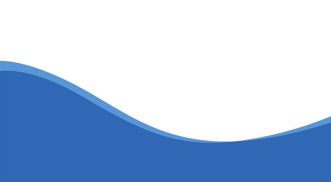 Blue Wave Shape with Transparent Background, Smooth Curved Flowing Graphic Element for Modern Web and Graphic Design