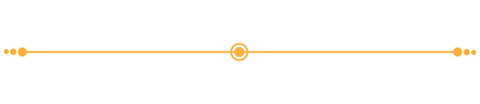 Thin Gold Horizontal Line with Central Dot and Transparent Background, Elegant Minimal Divider Element for Graphic Design