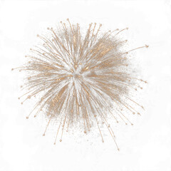 Obraz premium Golden fireworks burst with radiant glowing sparks