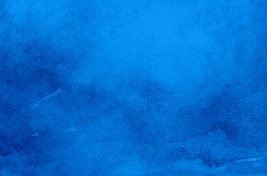 Abstract blue background in watercolor style
