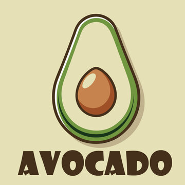 avocado design cartoon icon illustration