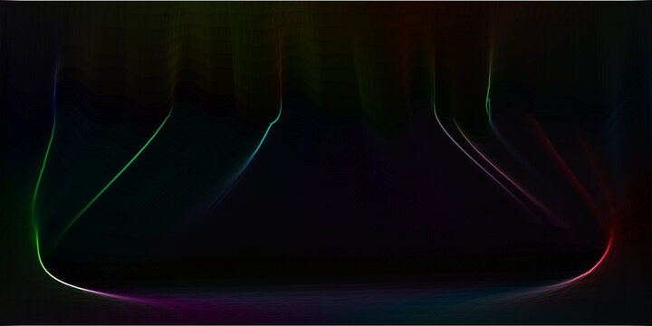 Abstract Creative Background vector image. Abstract blue light waves flow across a dark background. Abstract light trails with a central burst energy waves flowing suitable for technology or science.