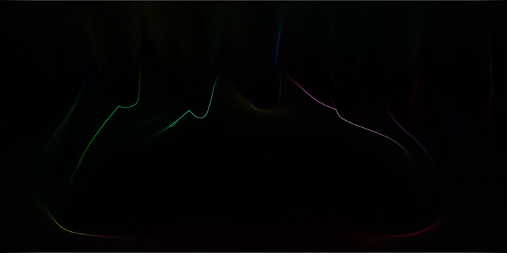 Abstract Creative Background vector image. Abstract blue light waves flow across a dark background. Abstract light trails with a central burst energy waves flowing suitable for technology or science.