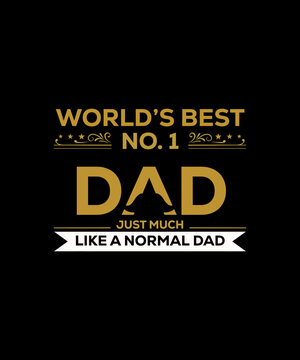 World's Best No. 1 Dad Vintage Father's Day T Shirt Design