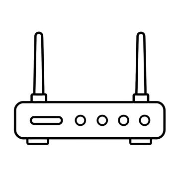 Wifi router outline icon wireless modem antennas