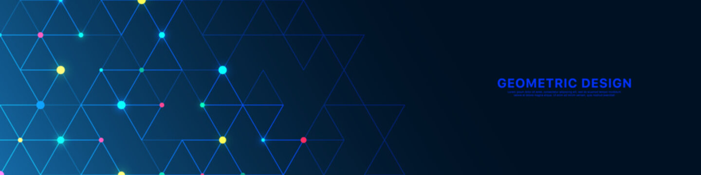 Abstract technology background with a geometric pattern of triangle shapes. Graphic design element
